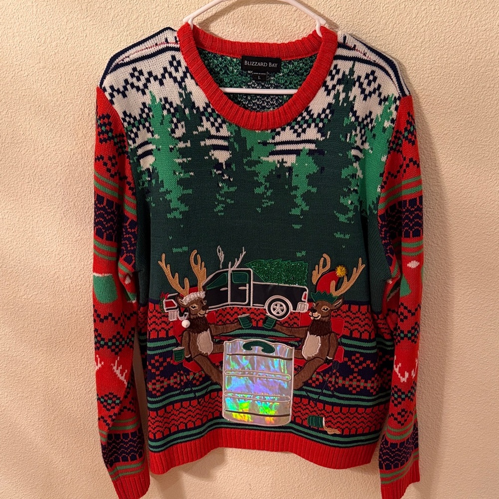 Blizzard Bay Men's Holiday Sweater With Drink Pocket